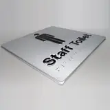 staff toilet braille sign